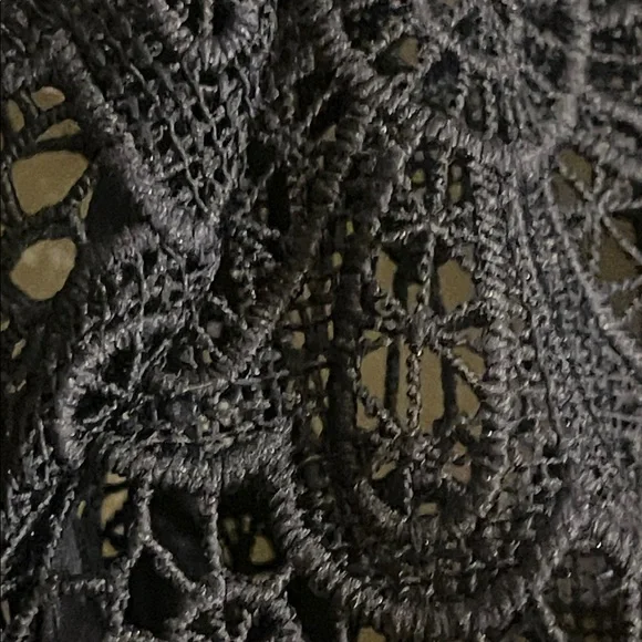 Self Portrait White Collar Navy Lace Midi Dress Size 8 - Picture 8 of 16